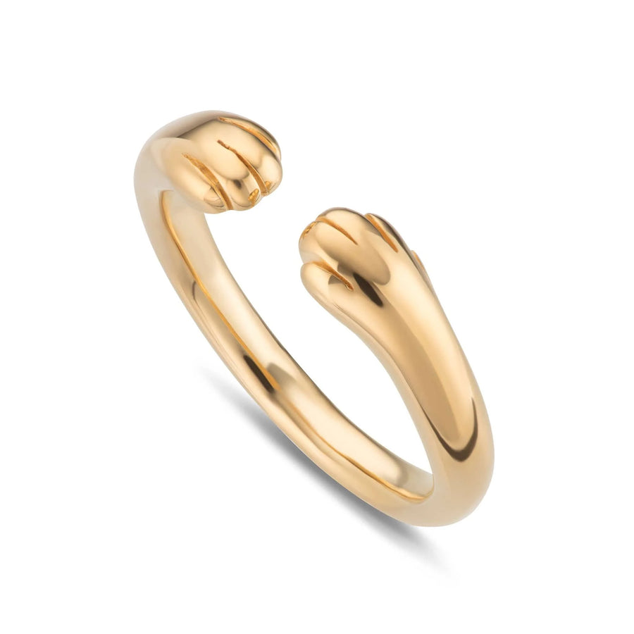Gold Plated Open Paw Ring RGOPH