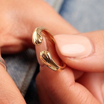 Gold Plated Open Paw Ring RGOPH