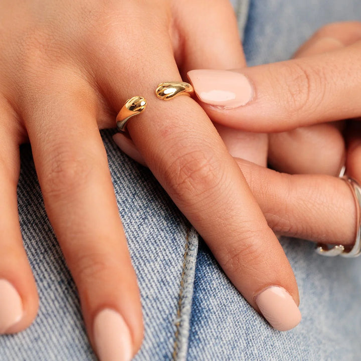 Gold Plated Open Paw Ring RGOPH