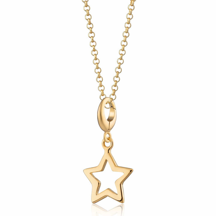 Gold Plated Open Star Necklace CNGSO-1