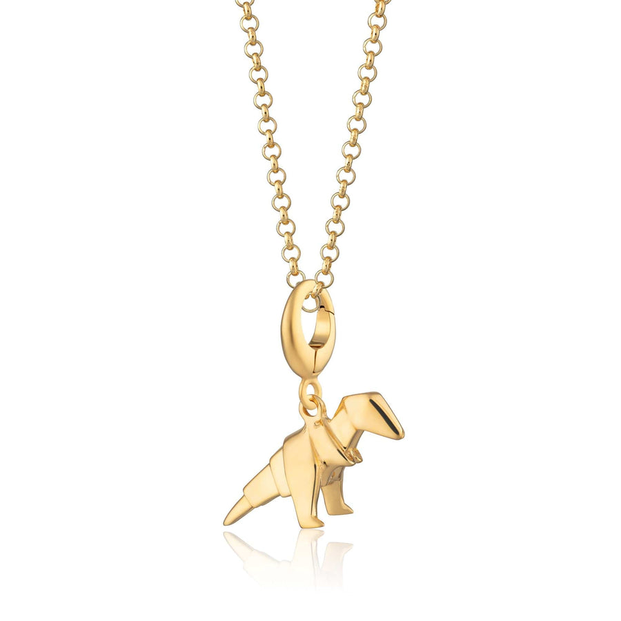 Gold Plated Origami T-Rex Necklace CNGOTREX-1
