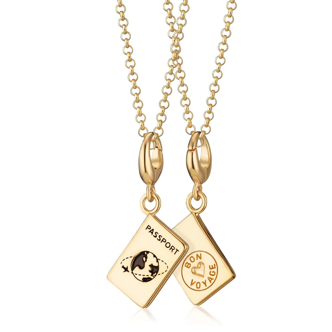 Gold Plated Passport Necklace CNGPSP-1