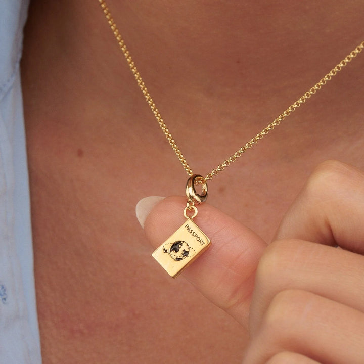 Gold Plated Passport Necklace CNGPSP-1