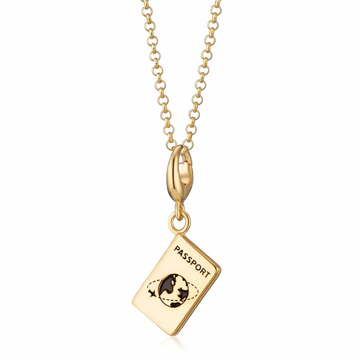 Gold Plated Passport Necklace CNGPSP-1