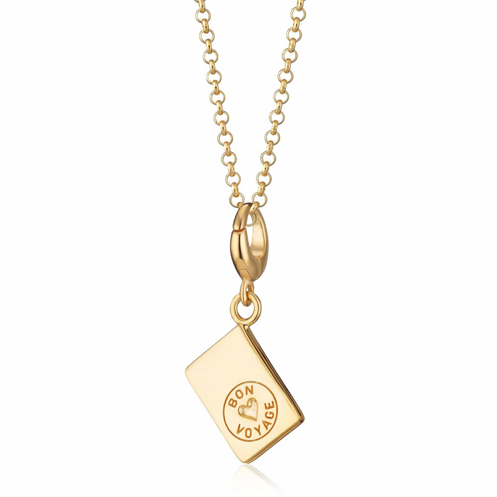Gold Plated Passport Necklace CNGPSP-1