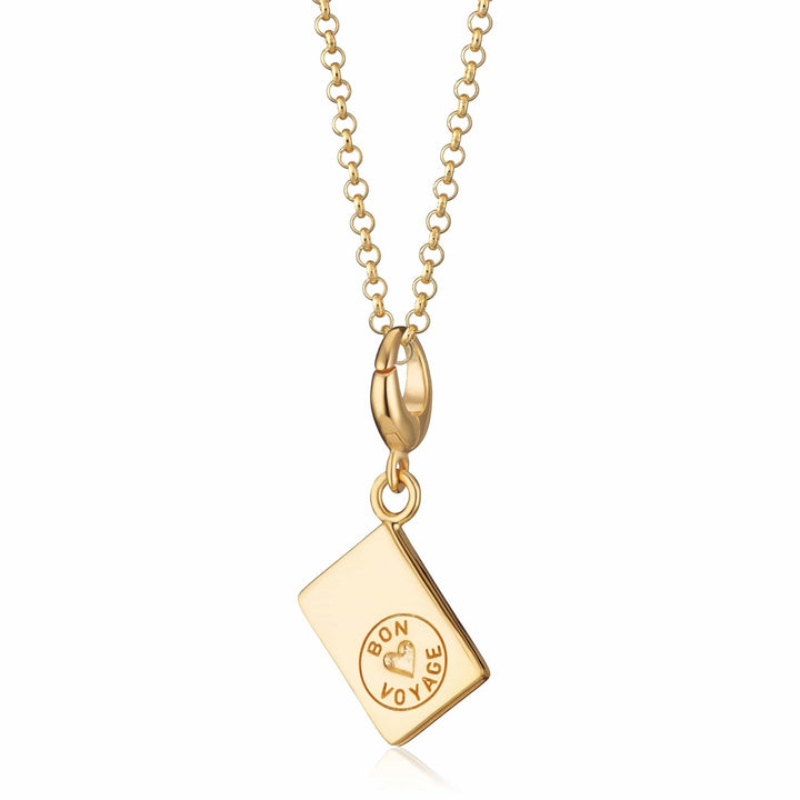 Gold Plated Passport Necklace CNGPSP-1