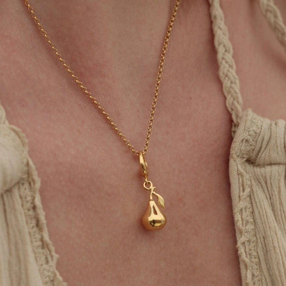 Gold Plated Pear Necklace CNGPR-1