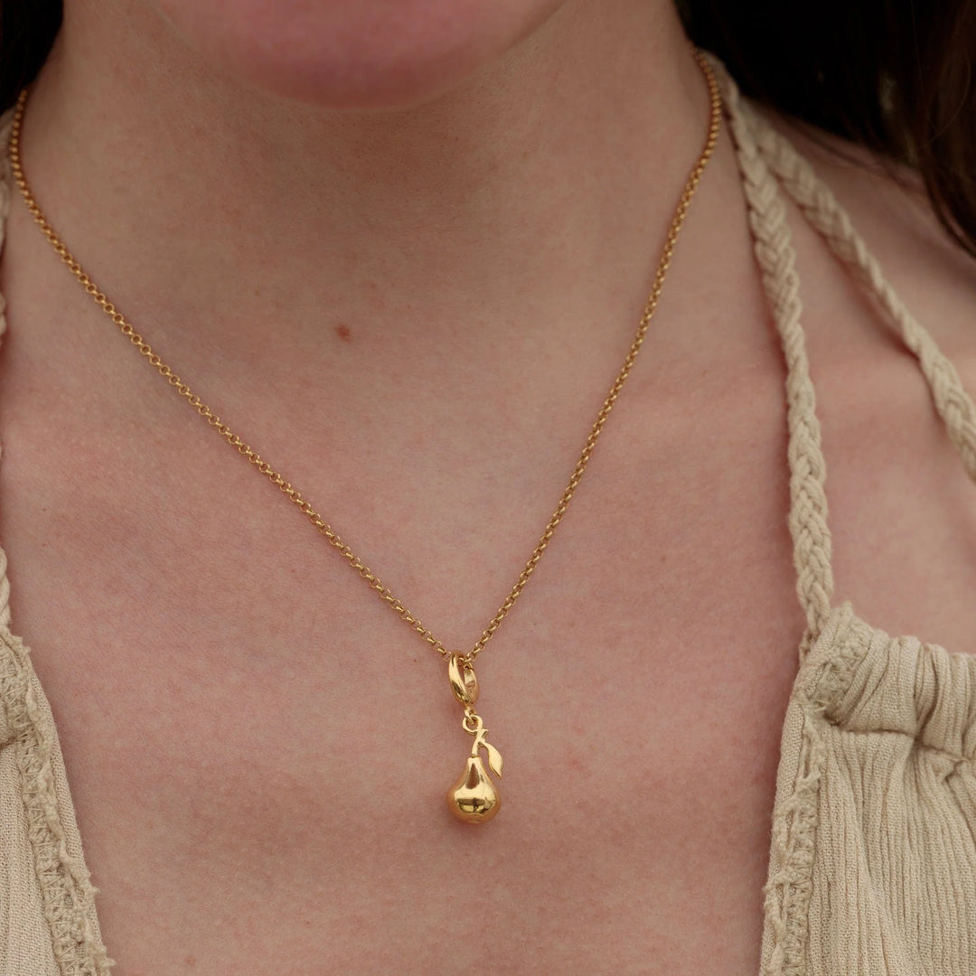 Gold Plated Pear Necklace CNGPR-1