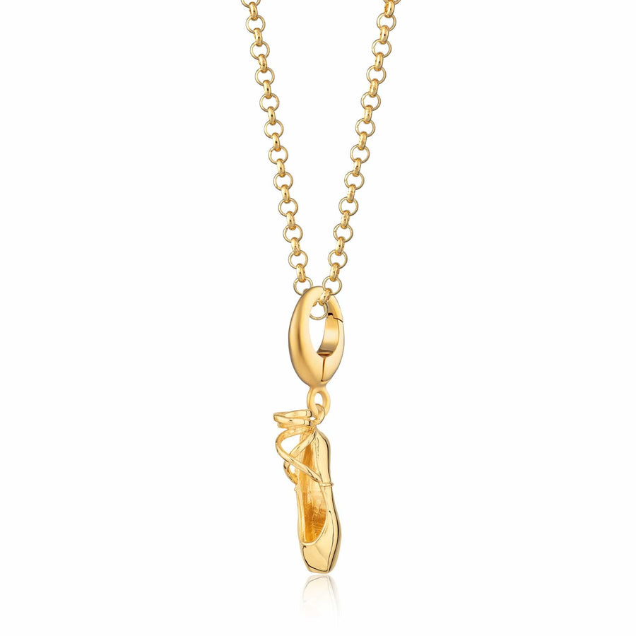 Gold Plated Pointe Ballet Shoe Necklace CNGRAD-1