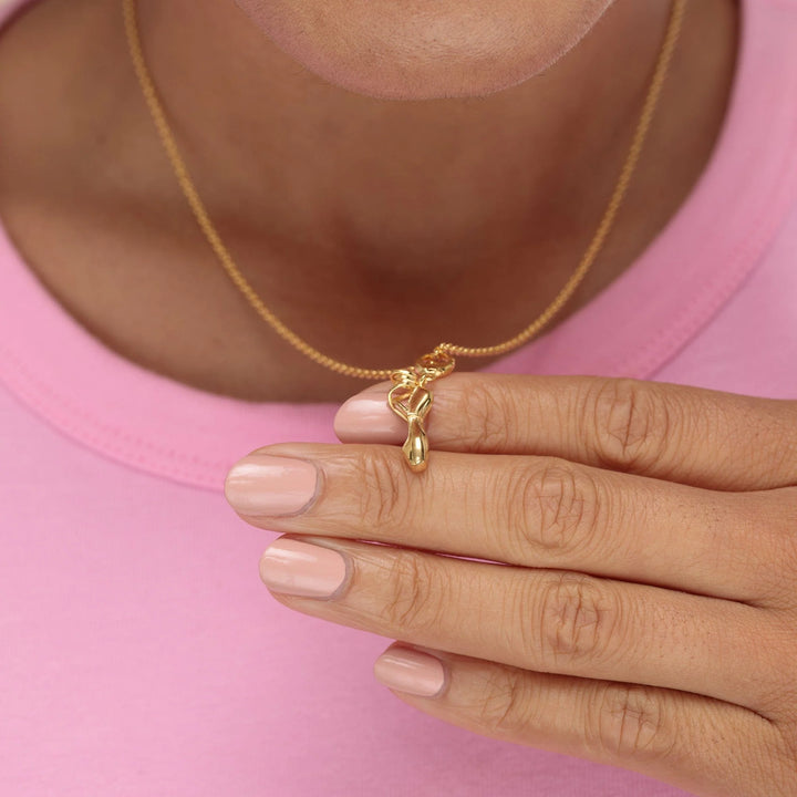 Gold Plated Pointe Ballet Shoe Necklace CNGRAD-1