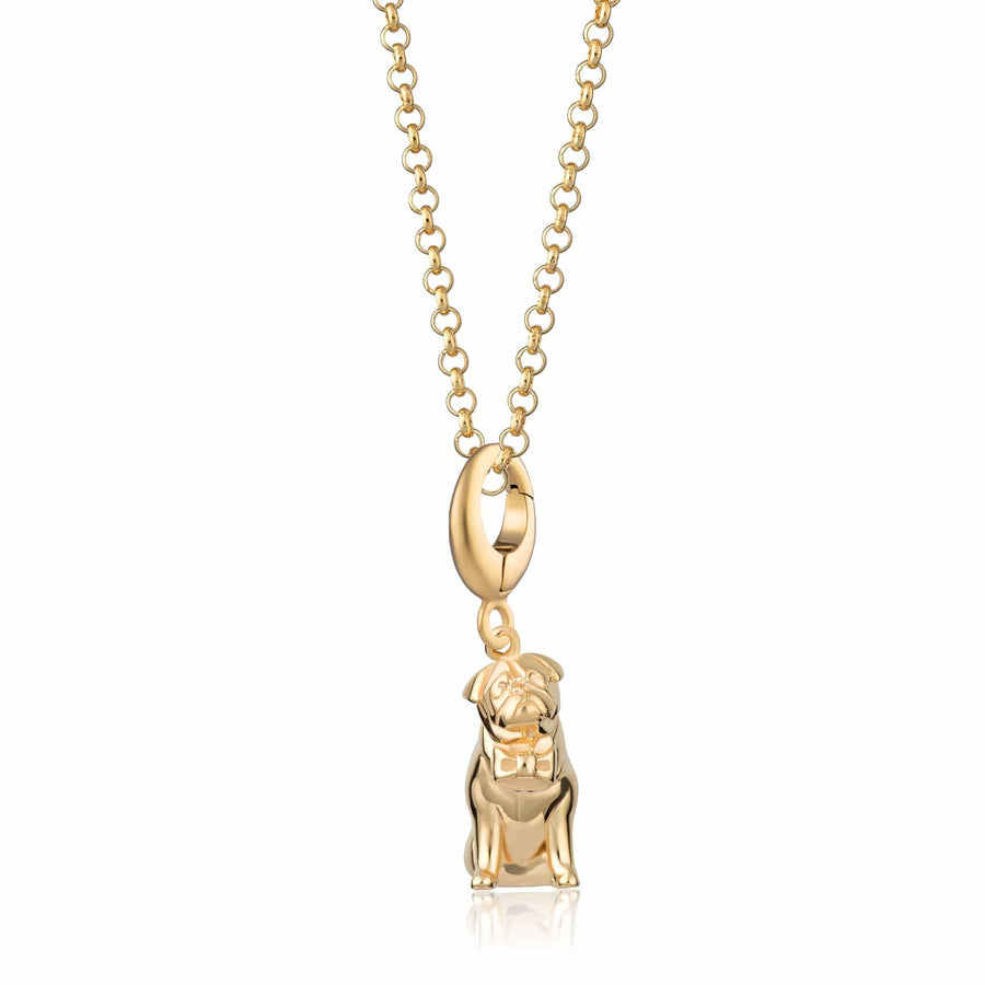 Gold Plated Pug Necklace CNGPUG-1