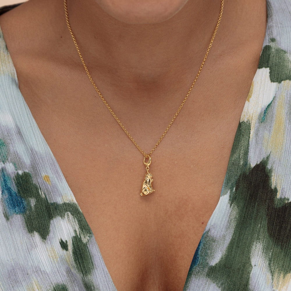Gold Plated Pug Necklace CNGPUG-1