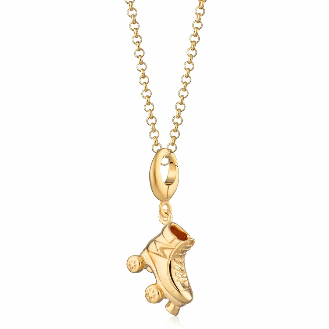Gold Plated Roller Skate Necklace CNGROSK-1