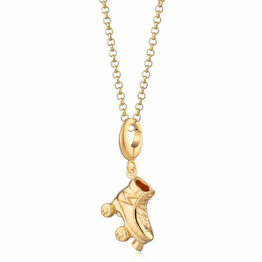 Gold Plated Roller Skate Necklace CNGROSK-1