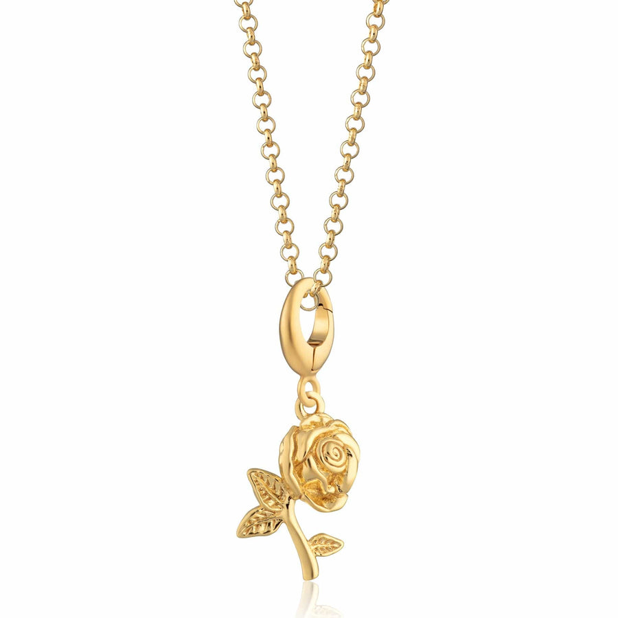 Gold Plated Rose Flower Necklace CNGROSE-1