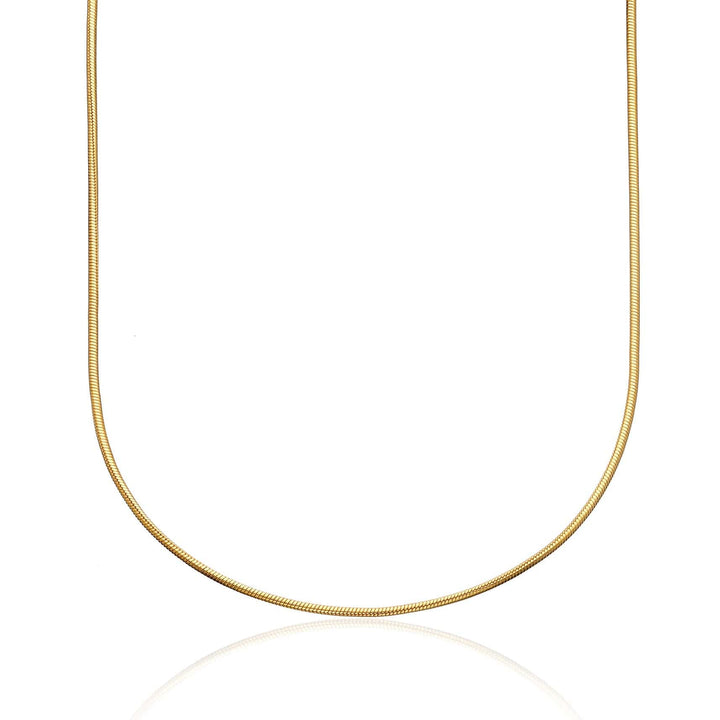 Gold Plated Round Snake Chain Necklace CHGTS