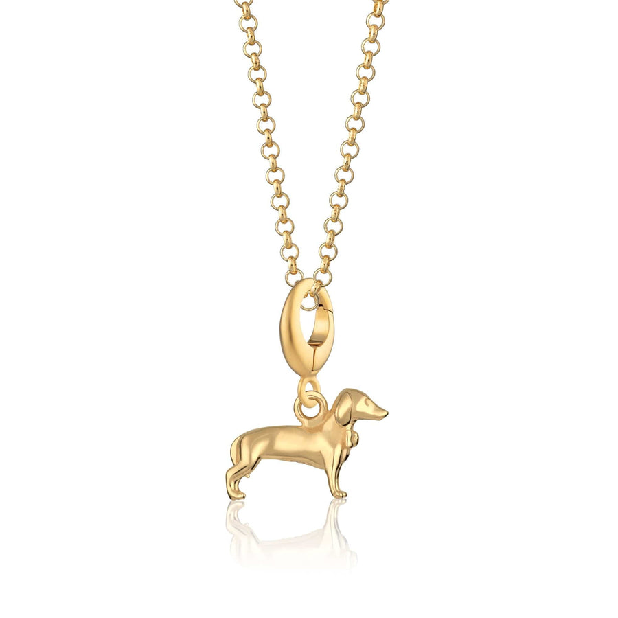Gold Plated Sausage Dog Necklace CNGSD-1
