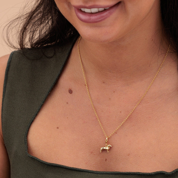 Gold Plated Sausage Dog Necklace CNGSD-1