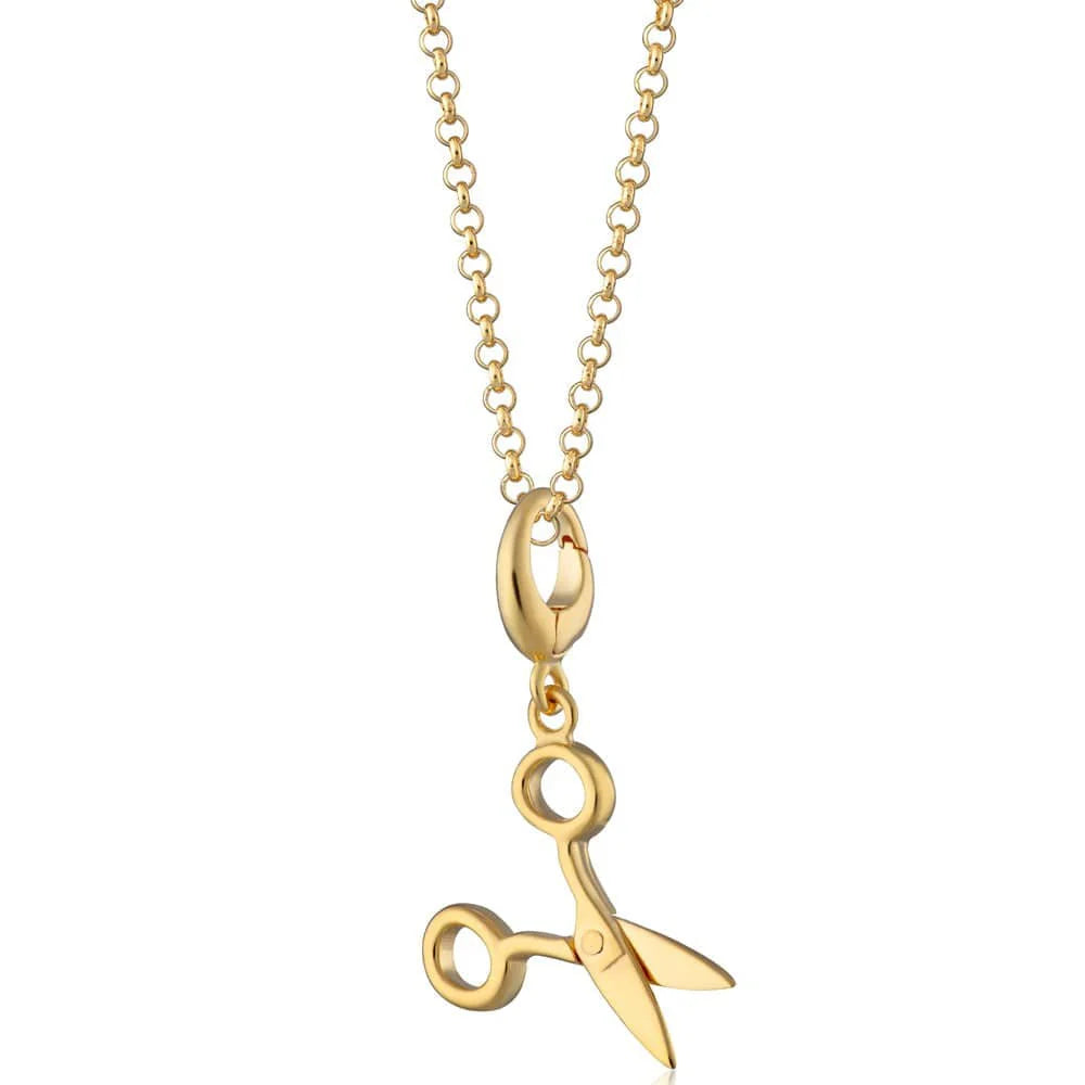 Gold Plated Scissors Necklace CNGSCX-1