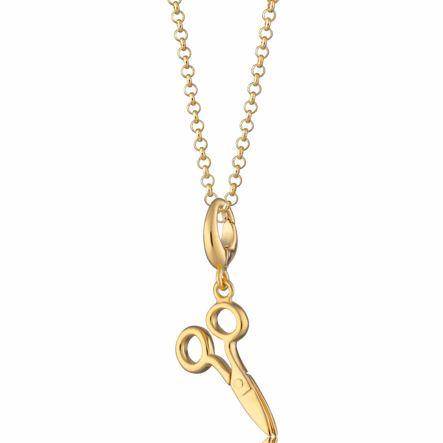 Gold Plated Scissors Necklace CNGSCX-1