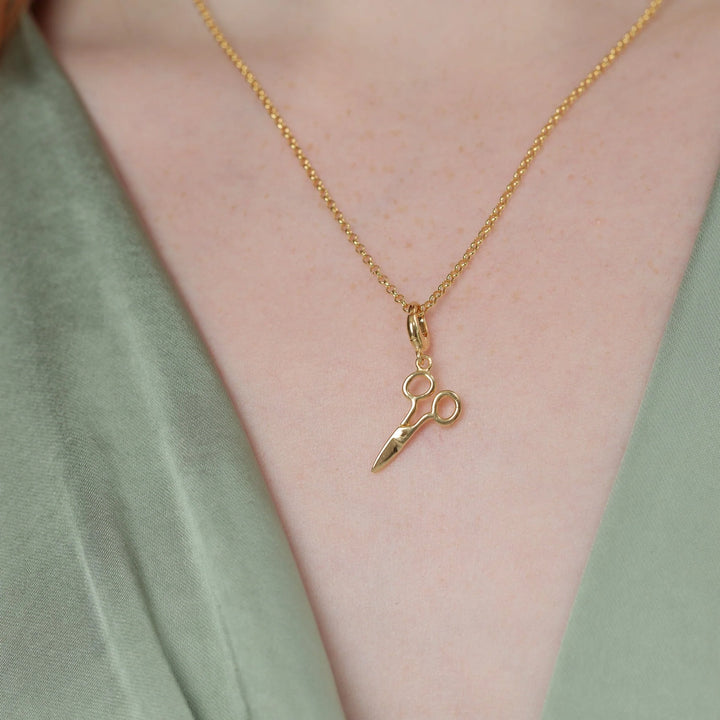 Gold Plated Scissors Necklace CNGSCX-1