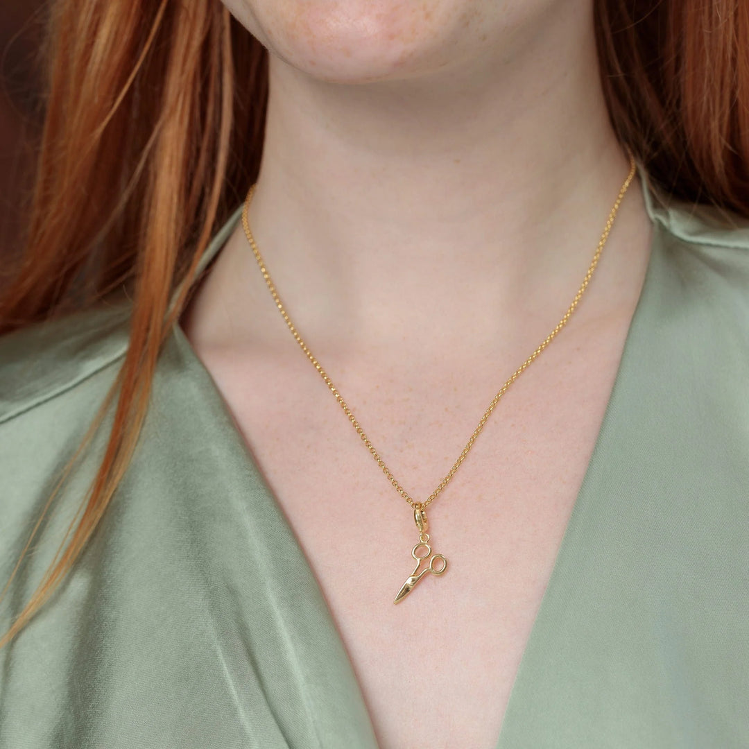 Gold Plated Scissors Necklace CNGSCX-1