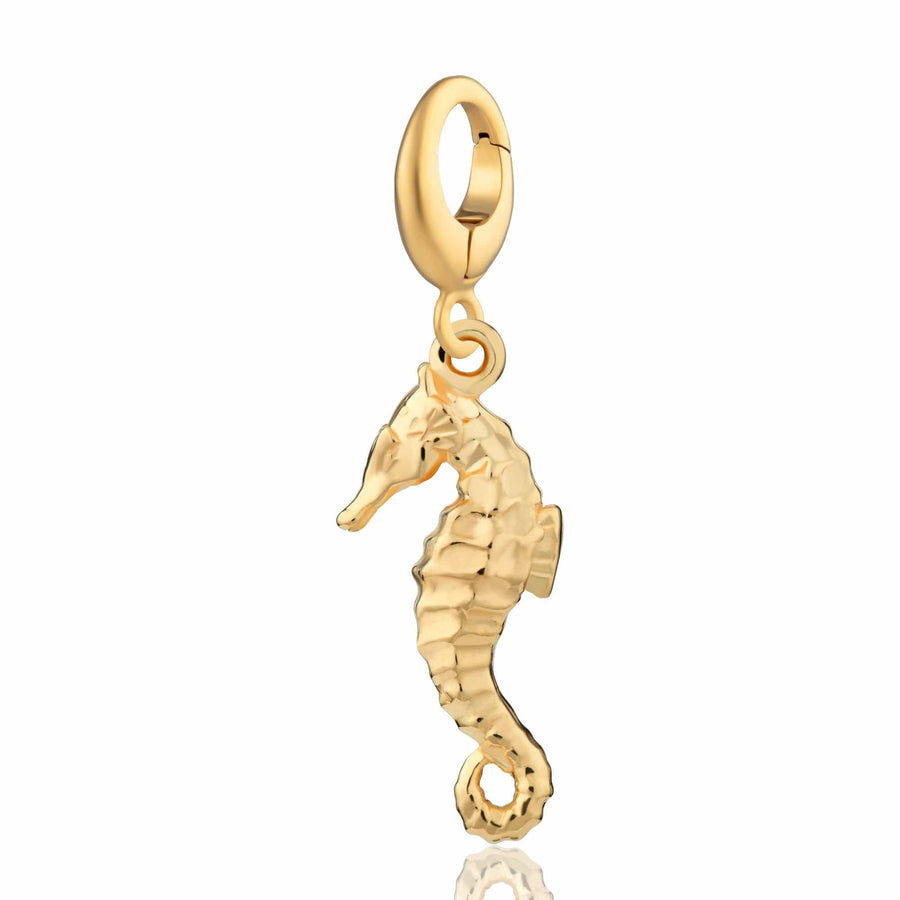 Gold Plated Seahorse Charm CGSEA