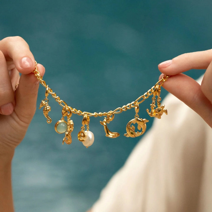 Gold Plated Seahorse Charm CGSEA