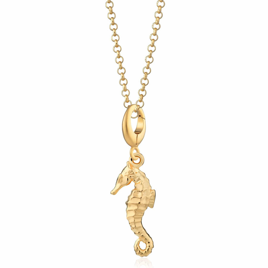 Gold Plated Seahorse Necklace CNGSEA-1