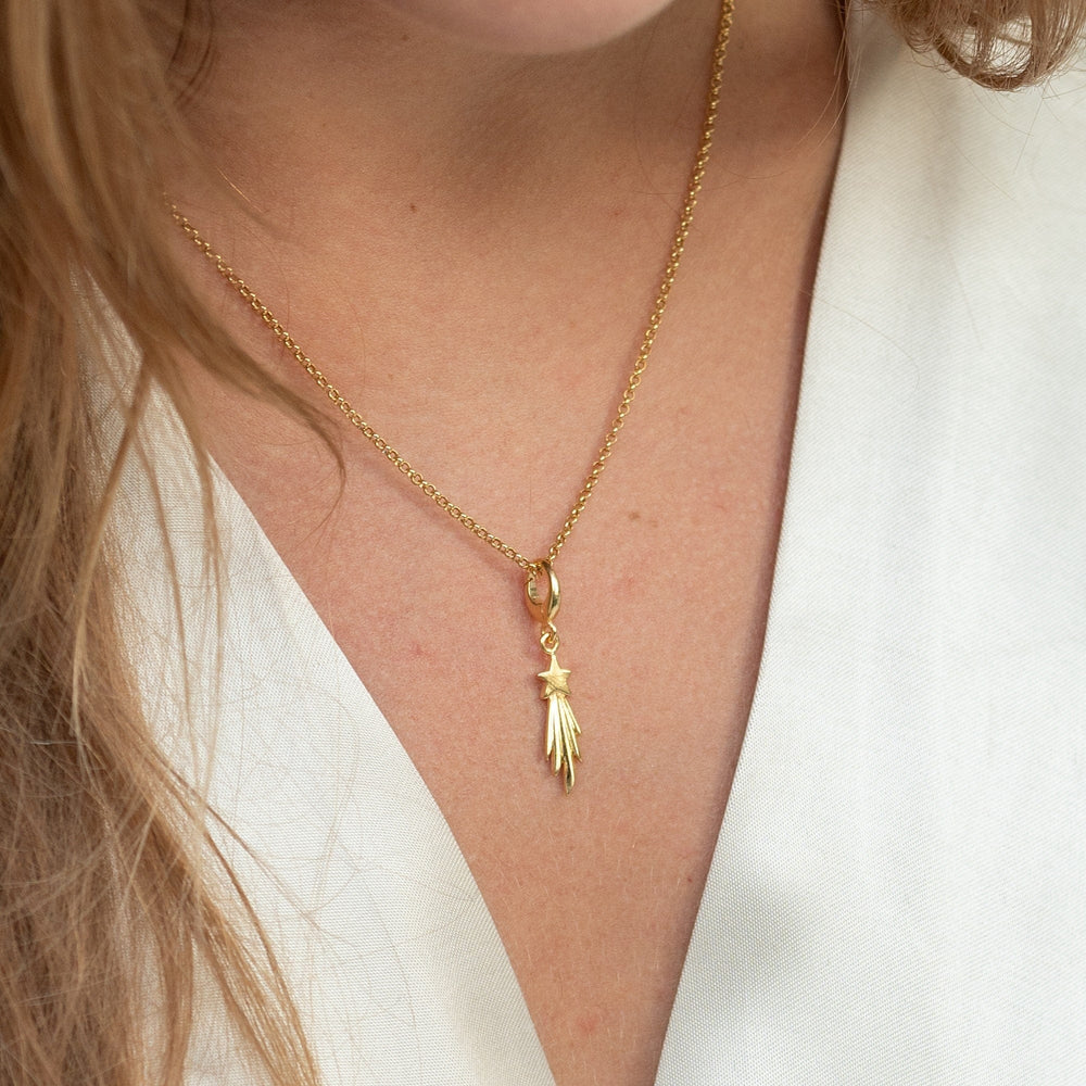 Gold Plated Shooting Star Necklace CNGSST-1