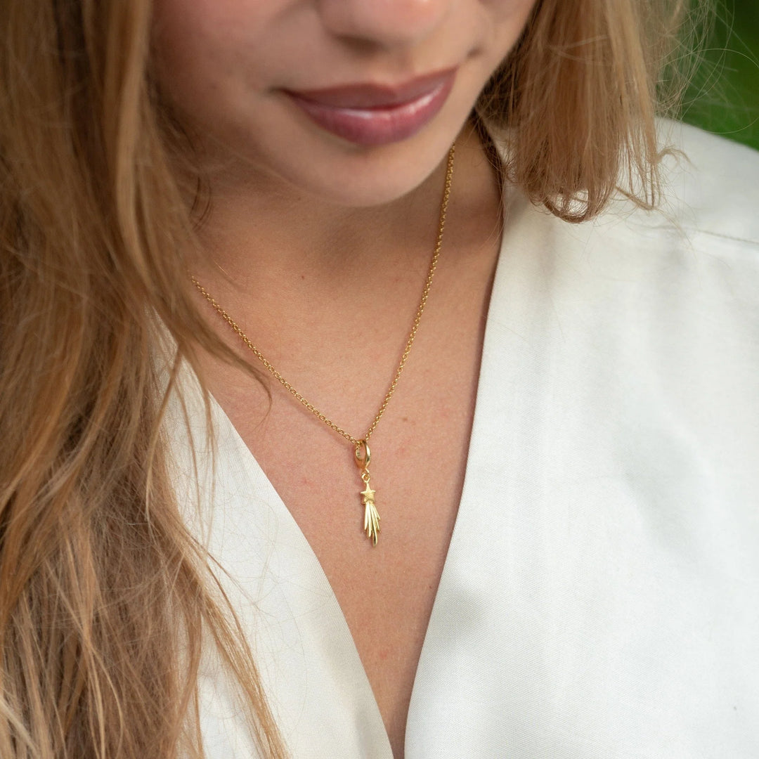 Gold Plated Shooting Star Necklace CNGSST-1
