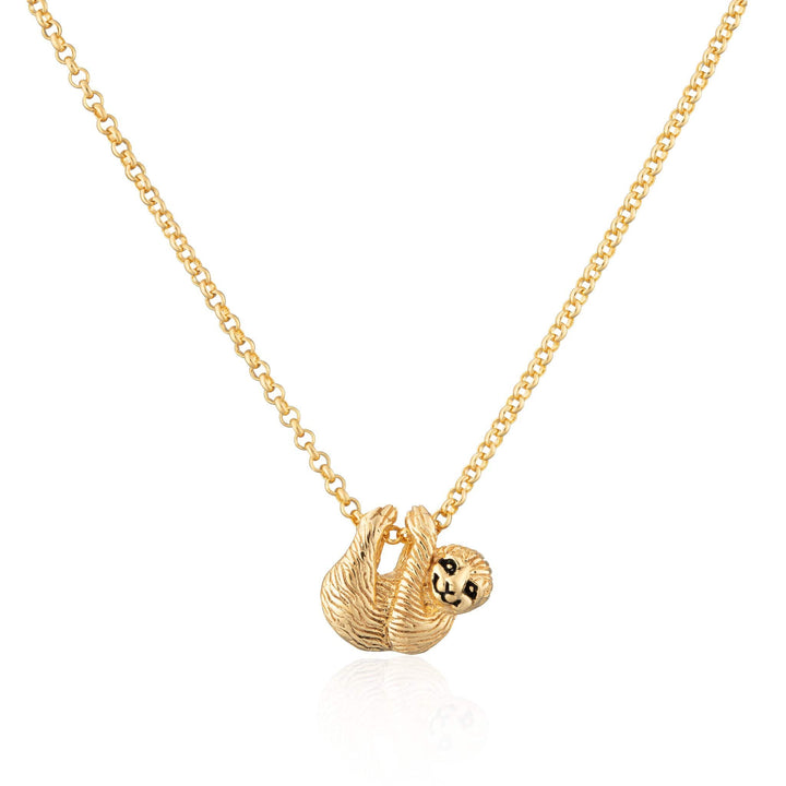 Gold Plated Sloth Necklace CNGSL-1