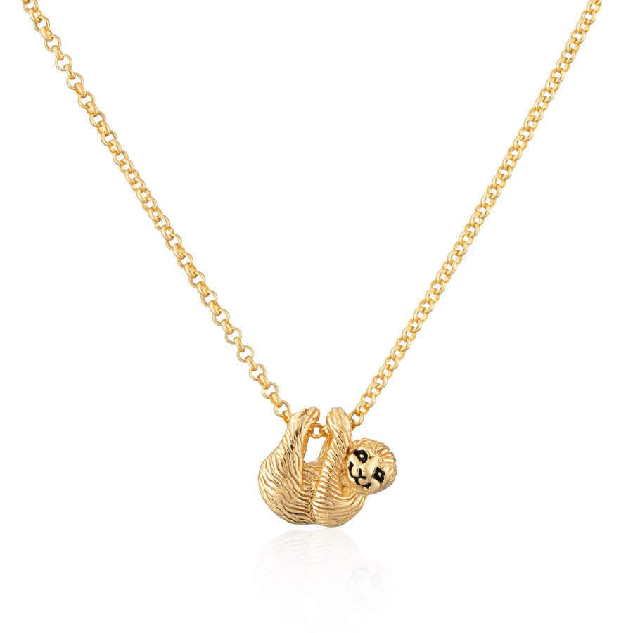 Gold Plated Sloth Necklace CNGSL-1