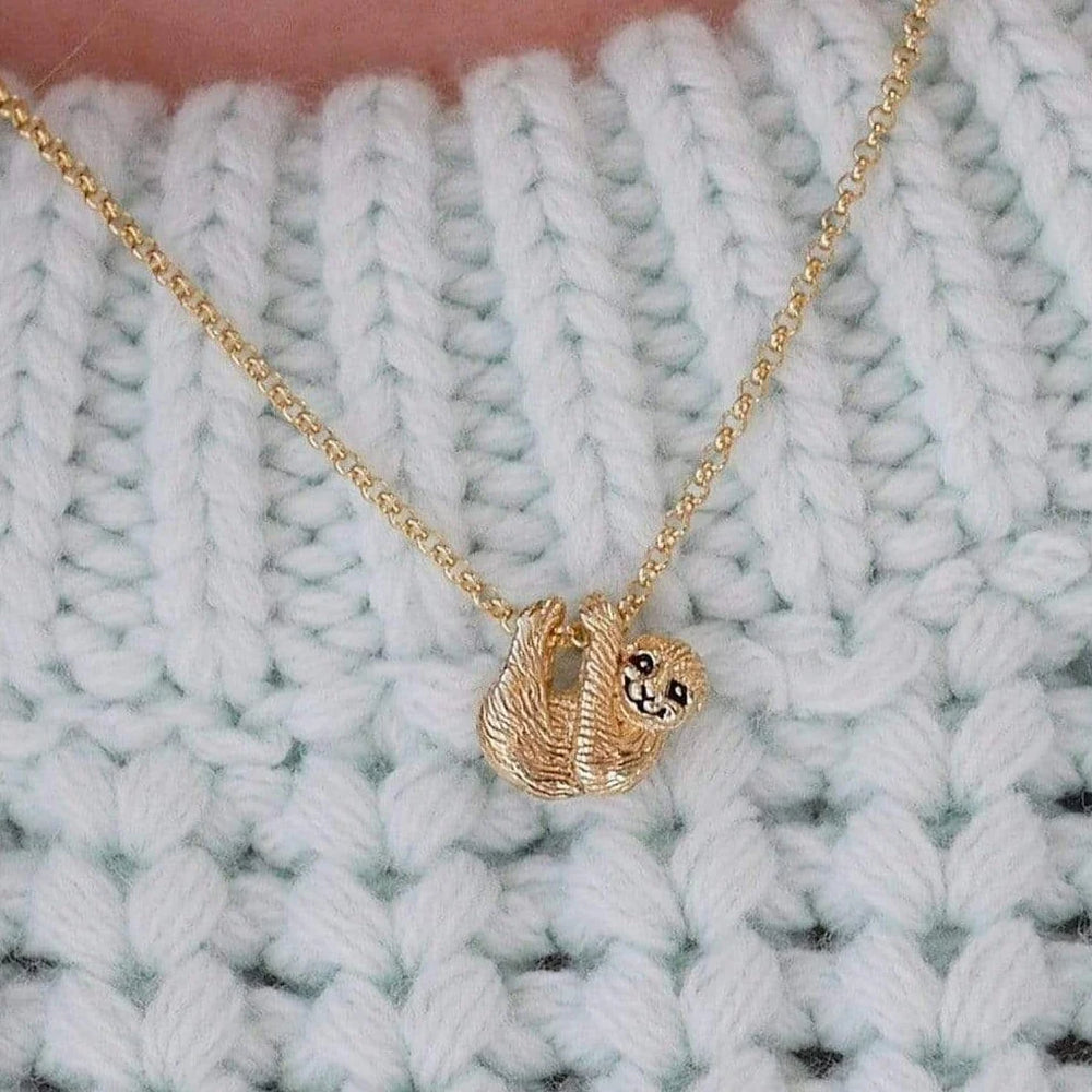 Gold Plated Sloth Necklace CNGSL-1