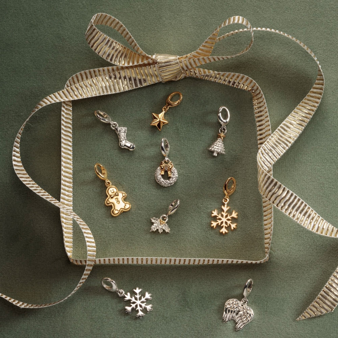 Gold Plated Snowflake Charm CGSF