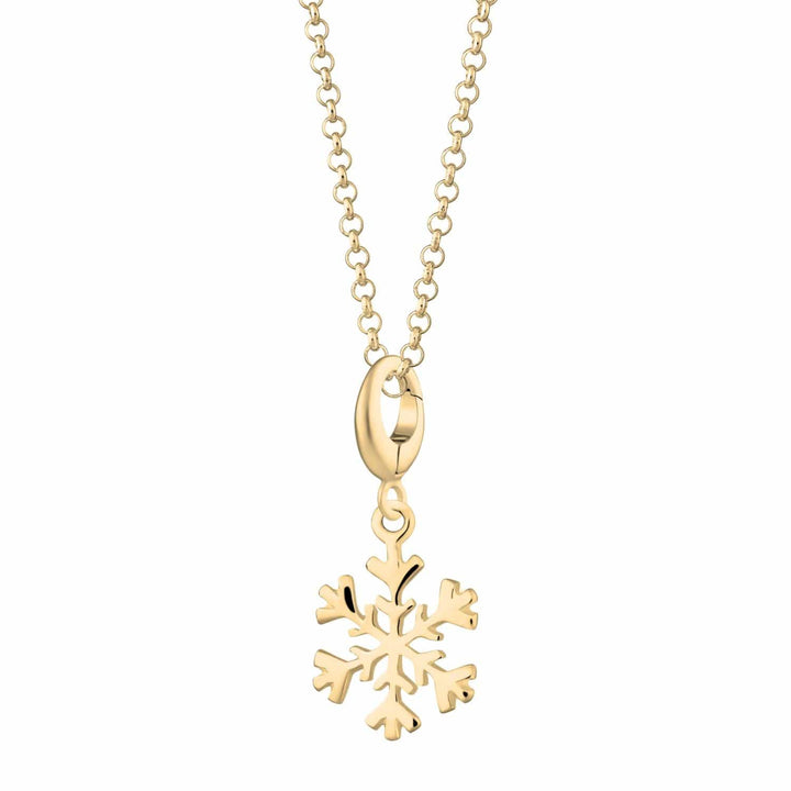 Gold Plated Snowflake Necklace CNGSF-1