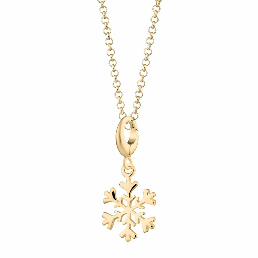 Gold Plated Snowflake Necklace CNGSF-1