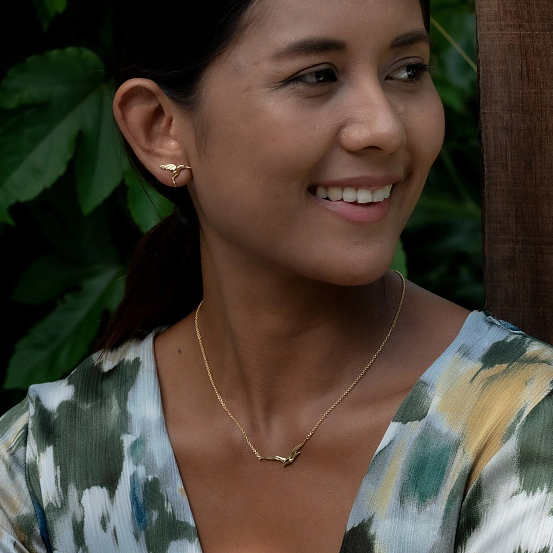 Gold Plated Soaring Bird Necklace NGSB