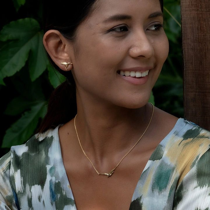 Gold Plated Soaring Bird Necklace NGSB