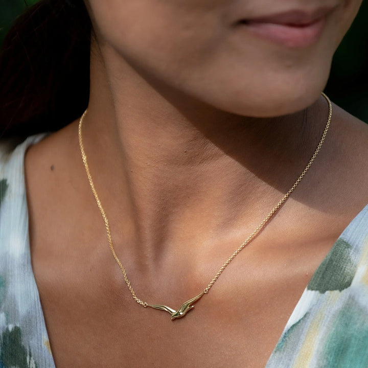 Gold Plated Soaring Bird Necklace NGSB