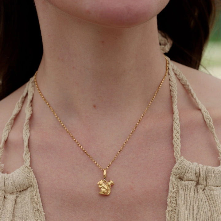 Gold Plated Squirrel Necklace CNGSQ-1
