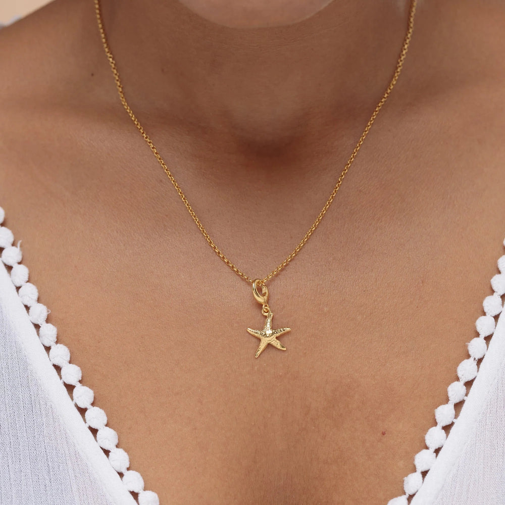 Gold Plated Starfish Necklace CNGSX-1