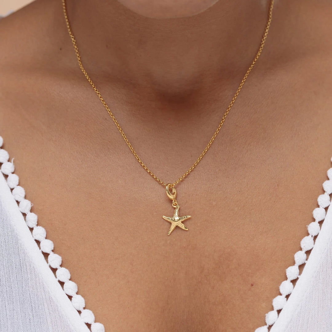 Gold Plated Starfish Necklace CNGSX-1