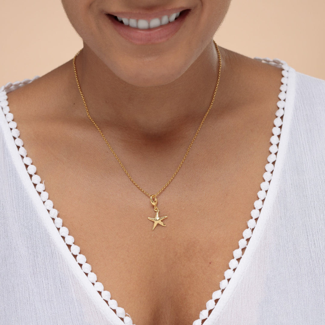 Gold Plated Starfish Necklace CNGSX-1