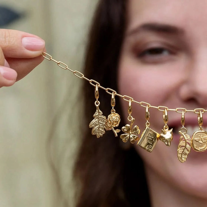 Gold Plated Story Book Charm CGSBK