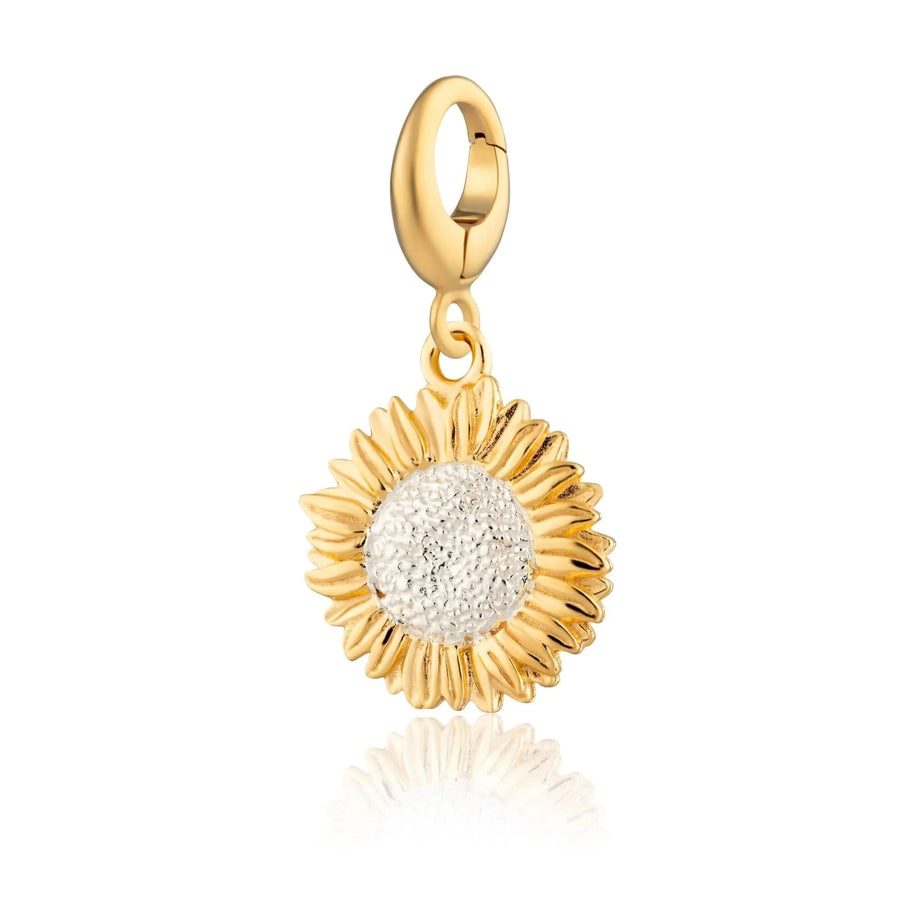 Gold Plated Sunflower Charm CSGSF
