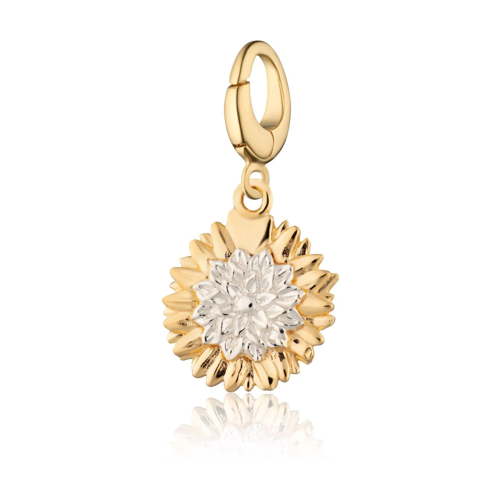 Gold Plated Sunflower Charm CSGSF