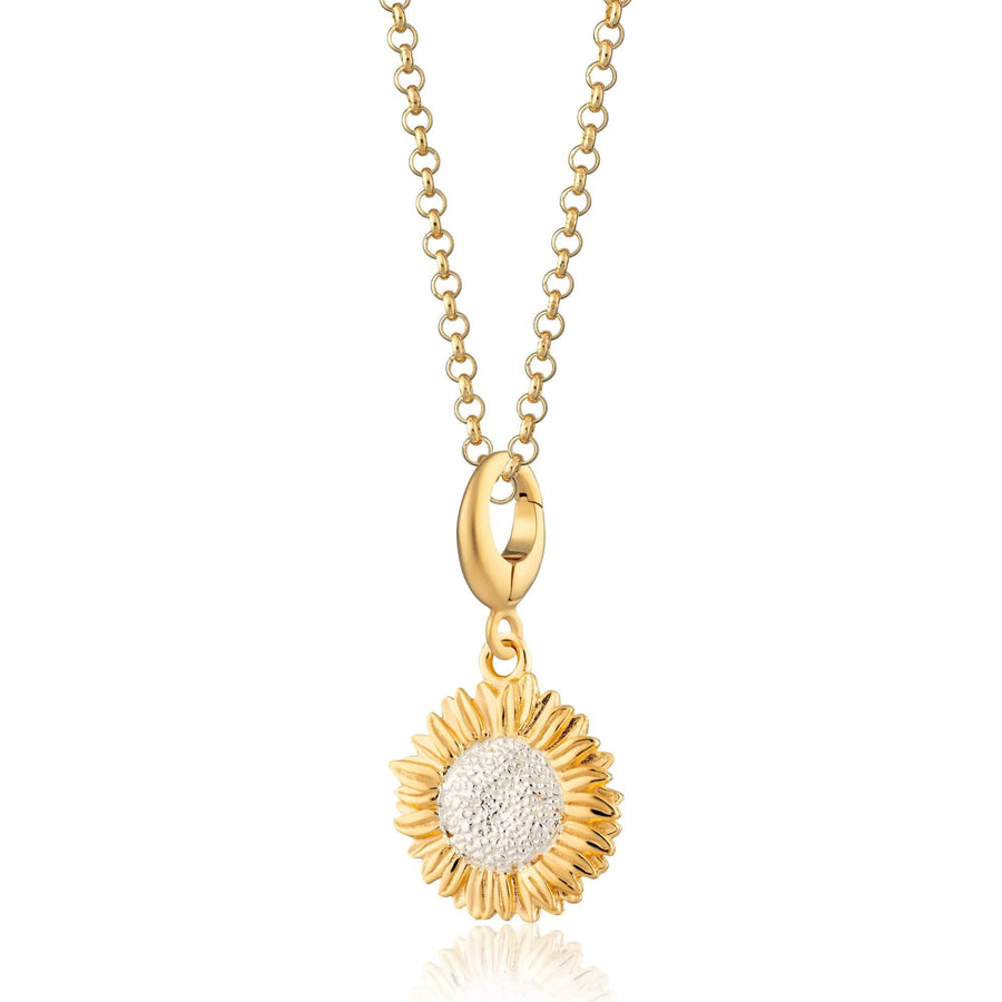 Gold Plated Sunflower Necklace CNSGSF-1
