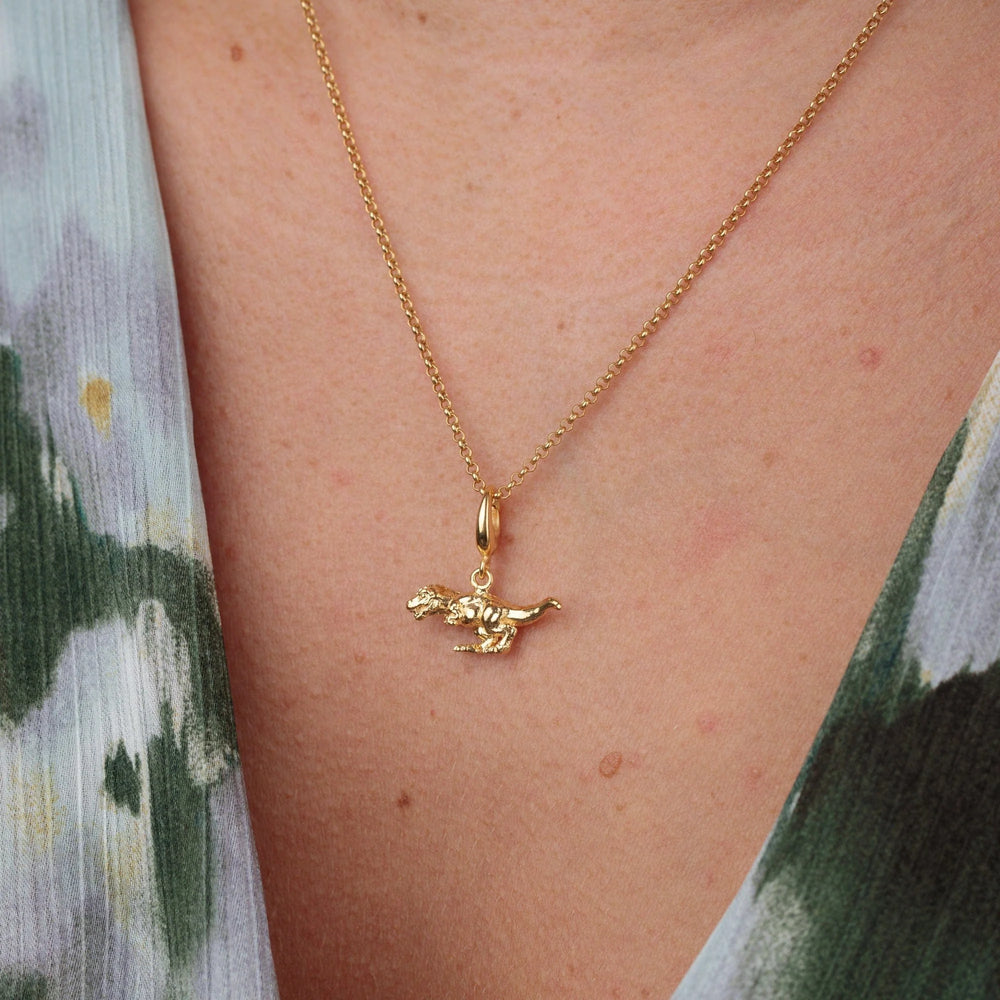 Gold Plated T-Rex Dinosaur Necklace CNGTREX-1