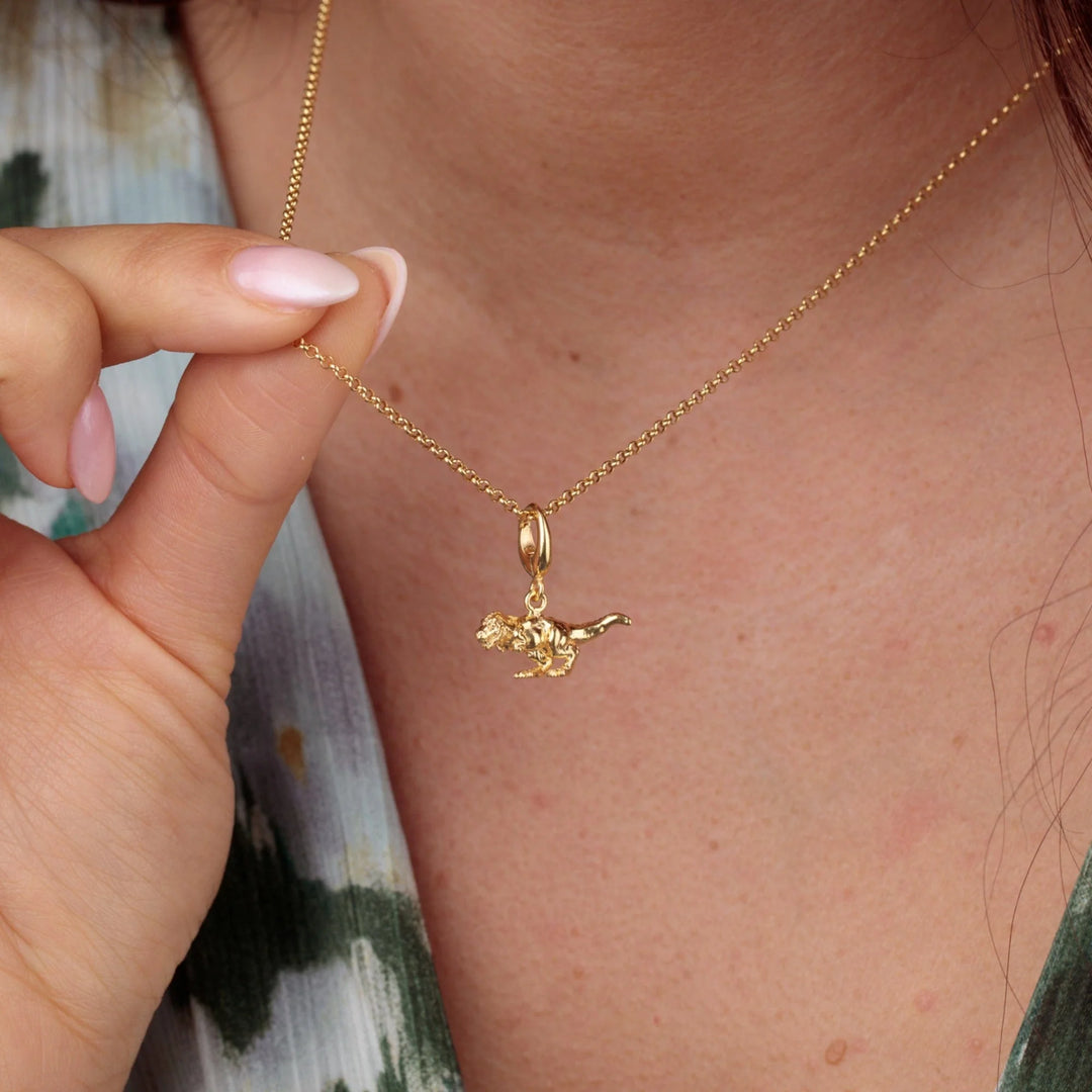 Gold Plated T-Rex Dinosaur Necklace CNGTREX-1